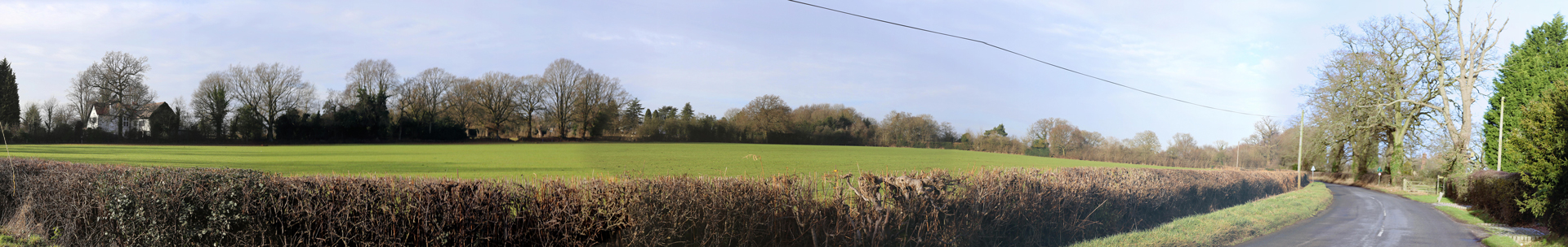 View from Norton Green Lake look north towards the Site's eastern parcel