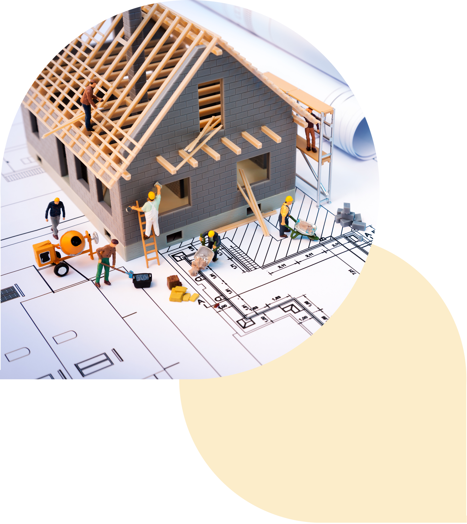 model of a construction of a house